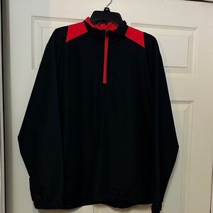 Stylish Black and Red Windbreaker for Men